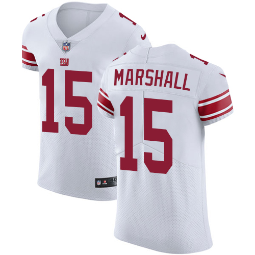 Nike Giants #15 Brandon Marshall White Men's Stitched NFL Vapor Untouchable Elite Jersey - Click Image to Close
